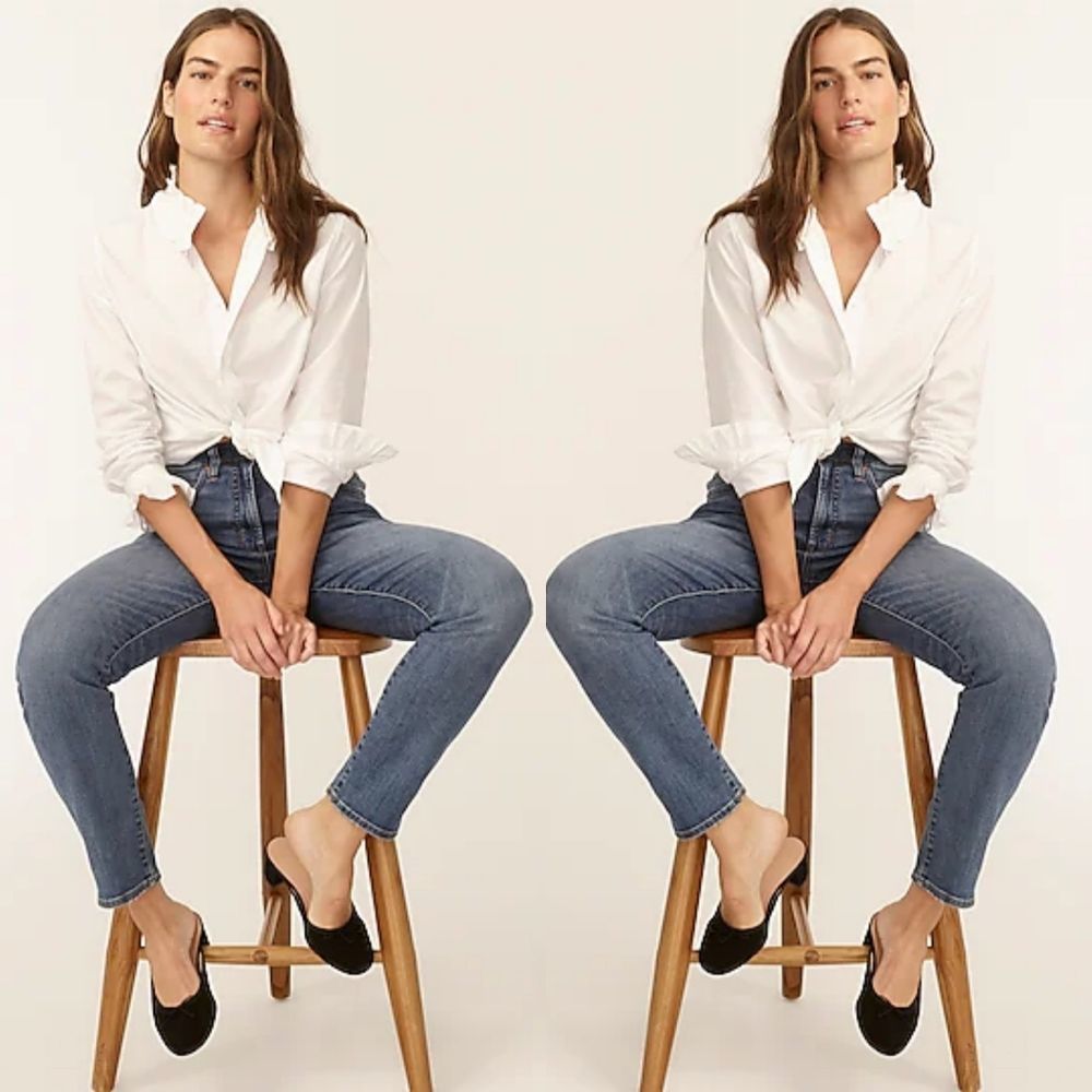 J. Crew Curvy Vintage Slim-Straight Jean in Warm Surf Wash Size 26
